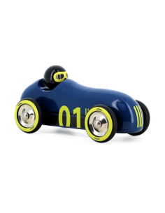 Voiture en bois Old sport Compet’ bleu nuit