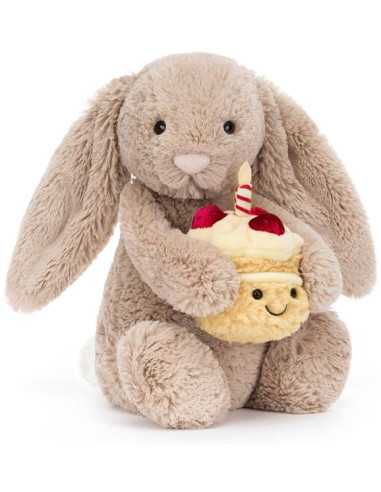Peluche Lapin beige Anniversaire -... Peluche Lapin beige Anniversaire -...