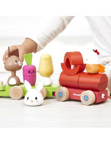 Train à tirer Ferme - Janod Train à tirer Ferme - Janod