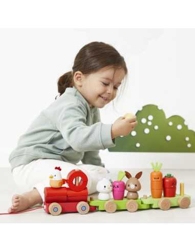 Train à tirer Ferme - Janod Train à tirer Ferme - Janod