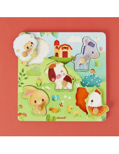 Puzzle tactile Ferme - Janod 2