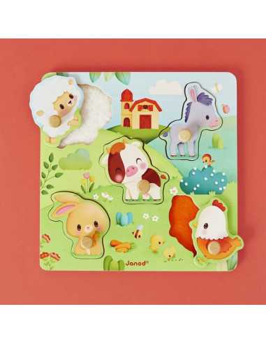 Puzzle tactile Ferme - Janod Puzzle tactile Ferme - Janod