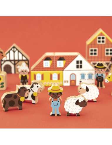 Cubes Campagne Cross Roads - Janod Cubes Campagne Cross Roads - Janod