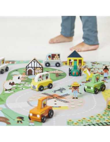 Tapis Campagne Cross Roads - Janod Tapis Campagne Cross Roads - Janod