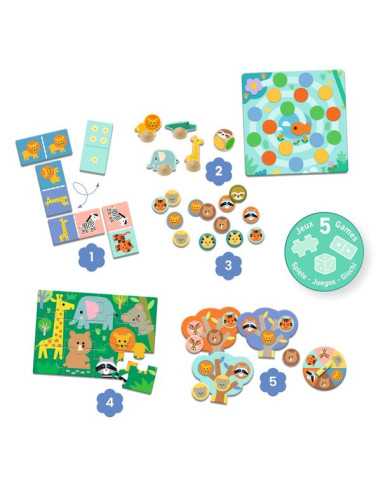 Coffret de 5 jeux Animaux sauvages -... Coffret de 5 jeux Animaux sauvages -...