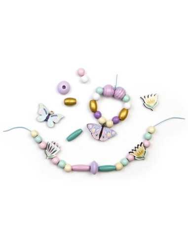 Coffret de perles en bois Papillon -... Coffret de perles en bois Papillon -...