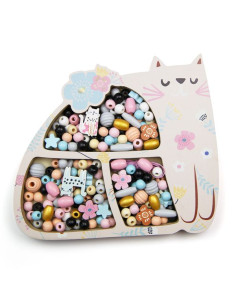 Coffret de perles en bois...