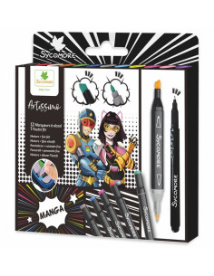 10 marqueurs à alcool et...