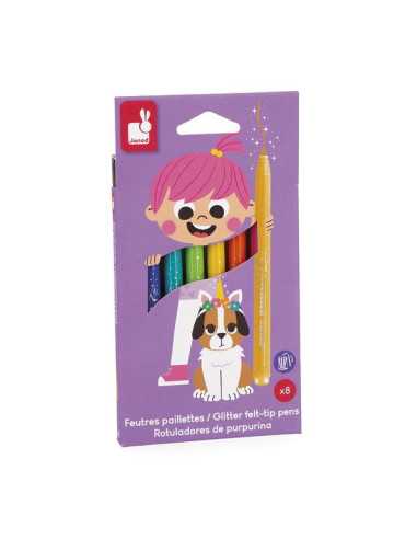 8 Feutres pailletés - Janod 8 Feutres pailletés - Janod