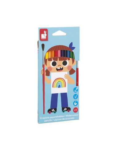 12 crayons aquarellables - Janod 12 crayons aquarellables - Janod