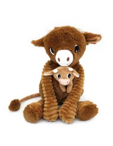 Hindou la vache marron maman et bébé... Hindou la vache marron maman et bébé...