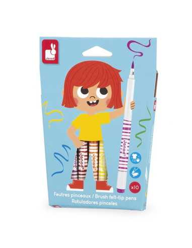 10 Feutres pinceaux - Janod 10 Feutres pinceaux - Janod