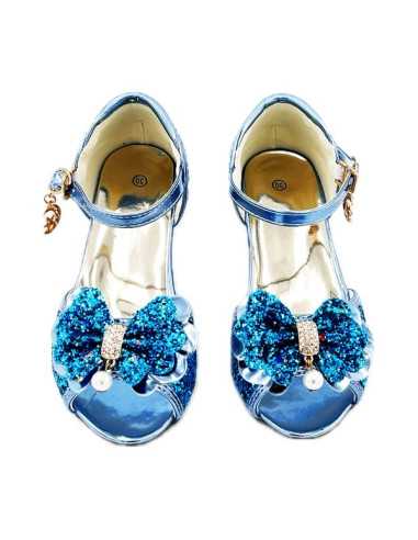 Mules à Nœuds et Paillette bleu 5 - 7... Mules à Nœuds et Paillette bleu 5 - 7...