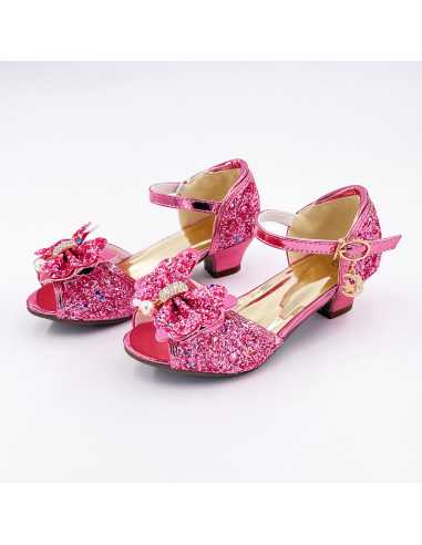 Mules à Nœuds et Paillette Rose 5 - 7... Mules à Nœuds et Paillette Rose 5 - 7...