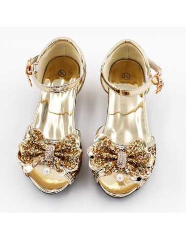 Mules à Nœuds et Paillette dorée 3 -... Mules à Nœuds et Paillette dorée 3 -...