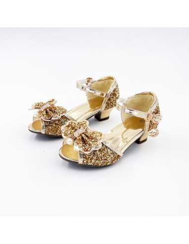 Mules à Nœuds et Paillette dorée 3 -... Mules à Nœuds et Paillette dorée 3 -...