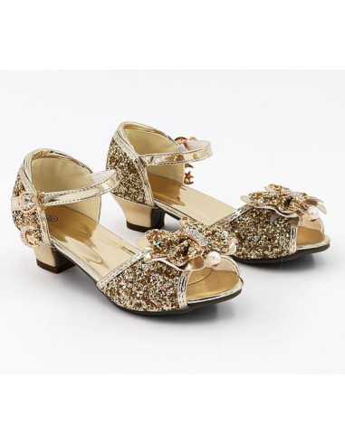 Mules à Nœuds et Paillette dorée 5 -... Mules à Nœuds et Paillette dorée 5 -...