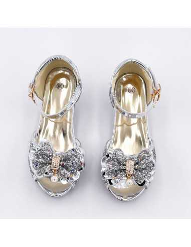 Mules à Nœuds et Paillette argentée 5... Mules à Nœuds et Paillette argentée 5...