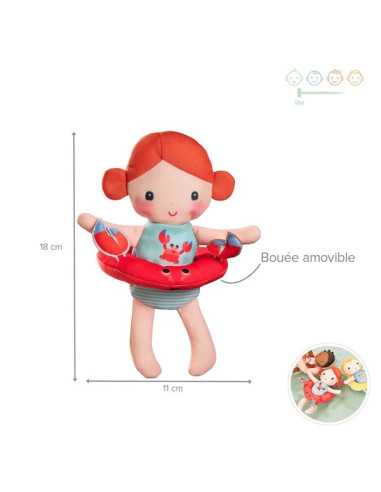 Poupée de bain Axelle le crabe -... Poupée de bain Axelle le crabe -...
