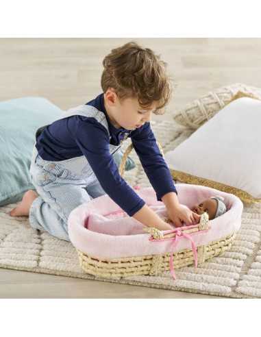 Ensemble couffin peluche rose - Corolle Ensemble couffin peluche rose - Corolle