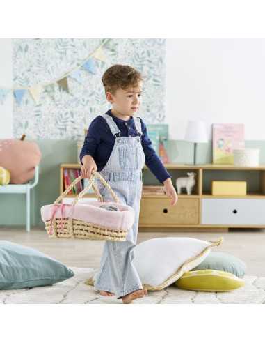 Ensemble couffin peluche rose - Corolle Ensemble couffin peluche rose - Corolle