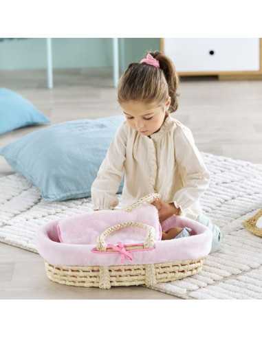 Ensemble couffin peluche rose - Corolle Ensemble couffin peluche rose - Corolle