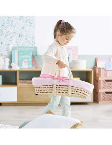 Ensemble couffin peluche rose - Corolle Ensemble couffin peluche rose - Corolle
