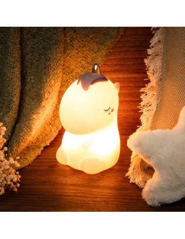 Veilleuse licorne rose pailletée Veilleuse licorne rose pailletée