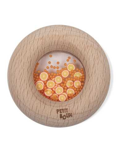 Hochet sensoriel orange - Petit Boum