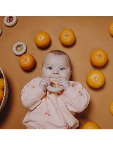 Hochet sensoriel orange - Petit Boum Hochet sensoriel orange - Petit Boum