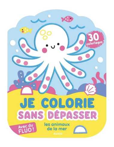 Coloriages fluos Animaux de la mer -...