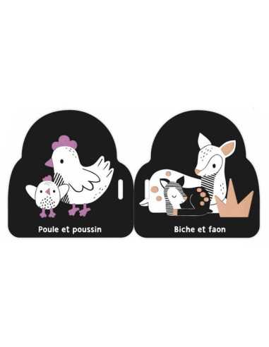 Livre poussette noir et blanc bébés... Livre poussette noir et blanc bébés...