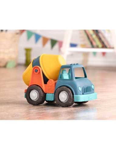 Camion toupie jaune et bleu - B.Toys Camion toupie jaune et bleu - B.Toys