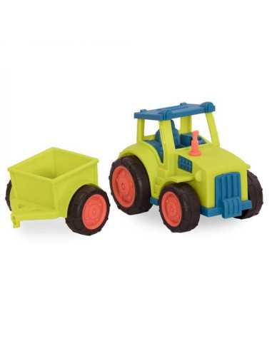 Tracteur vert avec remorque - B.Toys