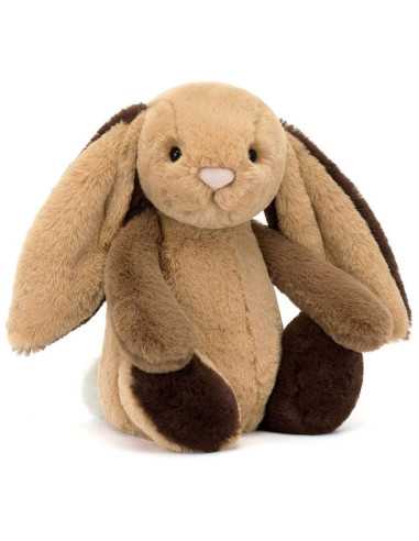 Peluche Lapin marron Patchwork -...
