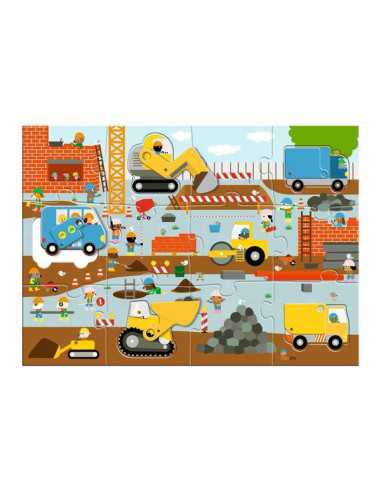 Puzzle géant Le Chantier - Djeco Puzzle géant Le Chantier - Djeco