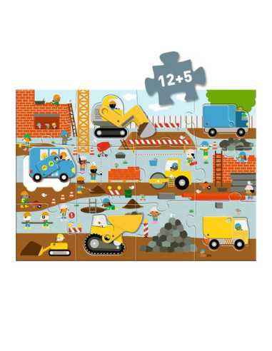Puzzle géant Le Chantier - Djeco Puzzle géant Le Chantier - Djeco