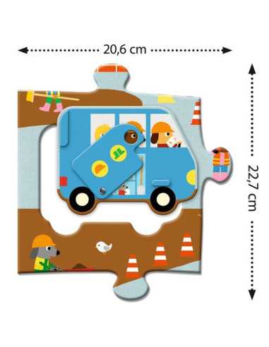 Puzzle géant Le Chantier - Djeco Puzzle géant Le Chantier - Djeco