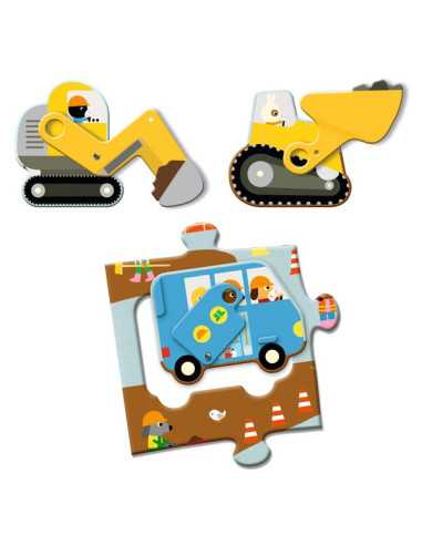 Puzzle géant Le Chantier - Djeco Puzzle géant Le Chantier - Djeco