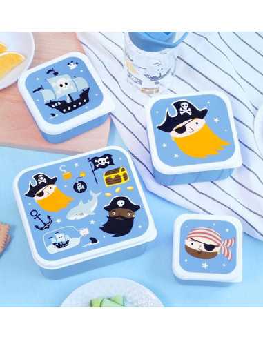 4 boites à goûter Pirates - A Little... 4 boites à goûter Pirates - A Little...