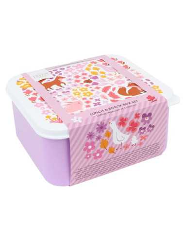 4 boites à goûter Jardin fleuri - A... 4 boites à goûter Jardin fleuri - A...