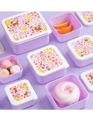 4 boites à goûter Jardin fleuri - A... 4 boites à goûter Jardin fleuri - A...