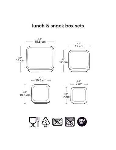 4 boites à goûter Jardin fleuri - A... 4 boites à goûter Jardin fleuri - A...