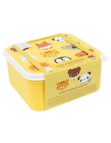 4 boites à goûter Amis des animaux -... 4 boites à goûter Amis des animaux -...