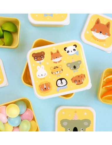 4 boites à goûter Amis des animaux -... 4 boites à goûter Amis des animaux -...