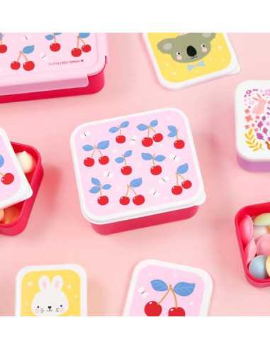 4 boites à goûter Cerises - A Little... 4 boites à goûter Cerises - A Little...