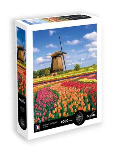 Puzzle Champs de tulipes en Hollande...