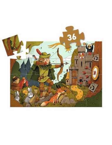 Puzzle Robin des bois 36 pièces - Djeco Puzzle Robin des bois 36 pièces - Djeco