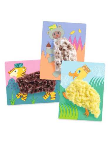 Laine et scratch Avec un chapeau - Djeco Laine et scratch Avec un chapeau - Djeco