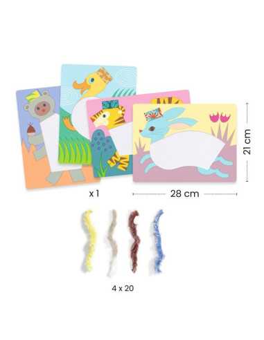 Laine et scratch Avec un chapeau - Djeco Laine et scratch Avec un chapeau - Djeco